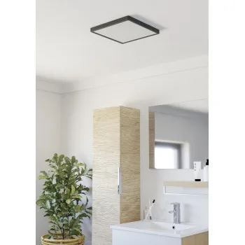 Eglo Fueva 6 fekete fürdőszobai LED mennyezeti lámpa (EG-901331) LED 1 izzós IP44