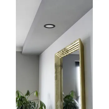 Eglo Fueva 6 fekete LED mennyezetbe építhető lámpa (EG-901387) LED 1 izzós IP20