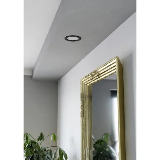 Eglo Fueva 6 fekete LED mennyezetbe építhető lámpa (EG-901387) LED 1 izzós IP20