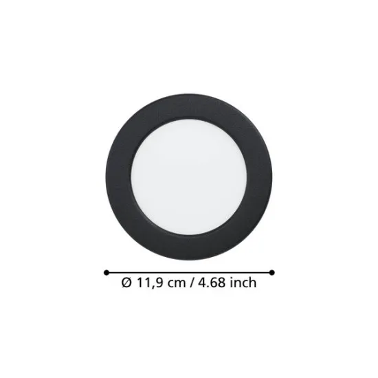 Eglo Fueva 6 fekete LED mennyezetbe építhető lámpa (EG-901387) LED 1 izzós IP20