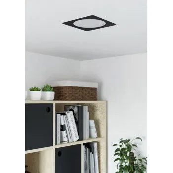 Eglo Fueva 6 fekete LED mennyezetbe építhető lámpa (EG-901393) LED 1 izzós IP20