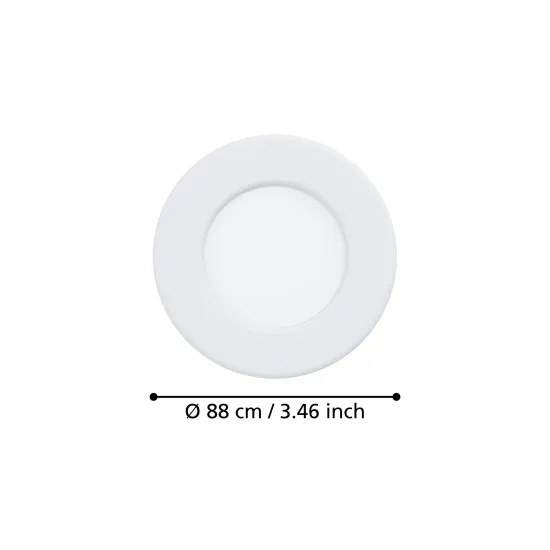 Eglo Fueva 6 fehér LED mennyezetbe építhető lámpa (EG-901395) LED 1 izzós IP20