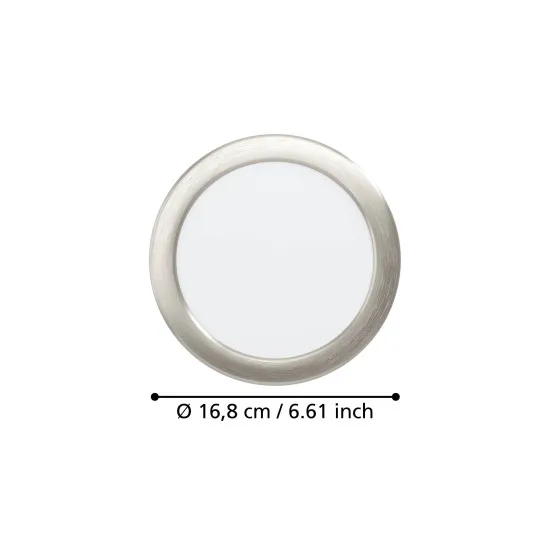 Eglo Fueva 6 matt nikkel LED mennyezetbe építhető lámpa (EG-901406) LED 1 izzós IP20