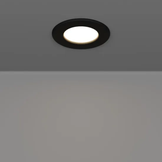 Eglo Fueva 6 fekete LED mennyezetbe építhető lámpa (EG-901412) LED 1 izzós IP44