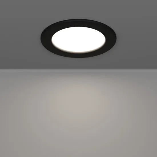 Eglo Fueva 6 fekete LED mennyezetbe építhető lámpa (EG-901413) LED 1 izzós IP44