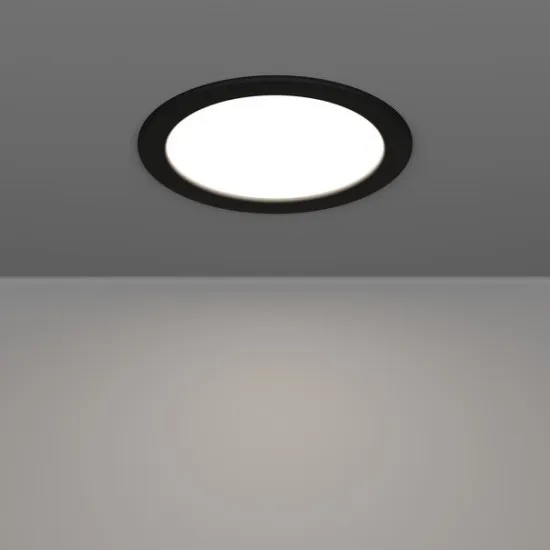 Eglo Fueva 6 fekete LED mennyezetbe építhető lámpa (EG-901414) LED 1 izzós IP44