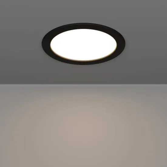 Eglo Fueva 6 fekete LED mennyezetbe építhető lámpa (EG-901414) LED 1 izzós IP44