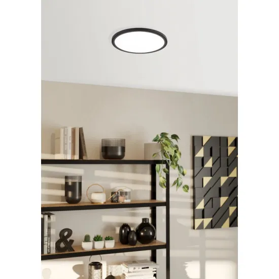 Eglo Fueva Flex fekete LED mennyezetbe építhető lámpa (EG-98871) LED 1 izzós IP20