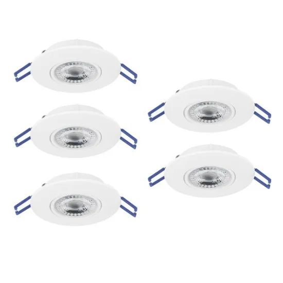 Eglo Gedrez fehér LED mennyezetbe építhető lámpa szett (EG-300185) LED 5 izzós IP20