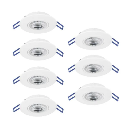 Eglo Gedrez fehér LED mennyezetbe építhető lámpa szett (EG-300186) LED 7 izzós IP20