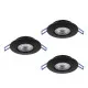Eglo Gedrez fekete LED mennyezetbe építhető lámpa szett (EG-300188) LED 3 izzós IP20