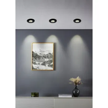 Eglo Gedrez fekete LED mennyezetbe építhető lámpa szett (EG-300191) LED 7 izzós IP20
