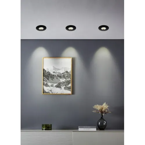 Eglo Gedrez fekete LED mennyezetbe építhető lámpa szett (EG-300191) LED 7 izzós IP20