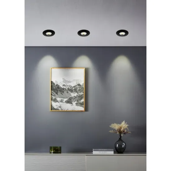 Eglo Gedrez fekete LED mennyezetbe építhető lámpa szett (EG-300192) LED 10 izzós IP20