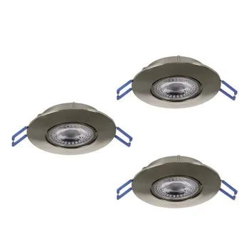 Eglo Gedrez matt nikkel LED mennyezetbe építhető lámpa szett (EG-300193) LED 3 izzós IP20