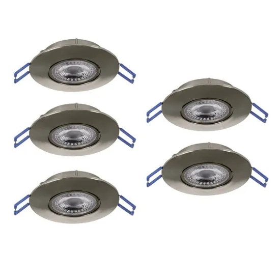 Eglo Gedrez matt nikkel LED mennyezetbe építhető lámpa szett (EG-300194) LED 5 izzós IP20