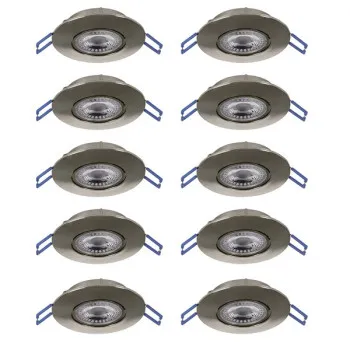 Eglo Gedrez matt nikkel LED mennyezetbe építhető lámpa szett (EG-300196) LED 10 izzós IP20