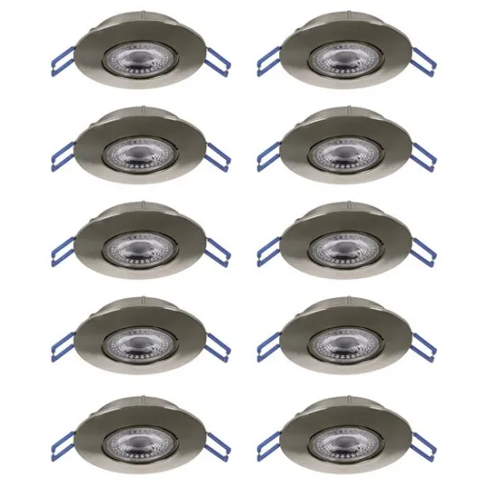 Eglo Gedrez matt nikkel LED mennyezetbe építhető lámpa szett (EG-300196) LED 10 izzós IP20