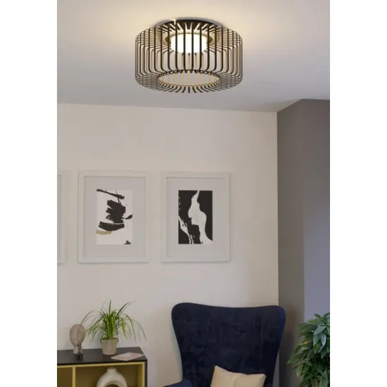 Eglo Ginestrone-Z fekete LED mennyezeti lámpa (EG-900722) LED 1 izzós IP20