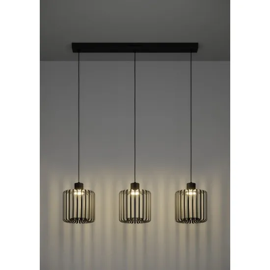 Eglo Ginestrone-Z fekete LED függesztett lámpa (EG-900724) LED 3 izzós IP20