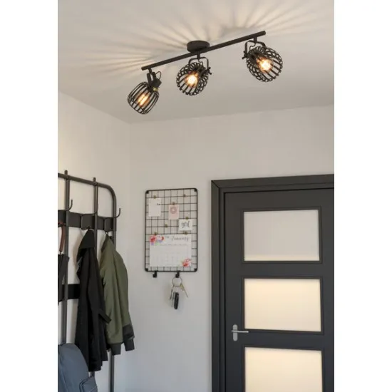 Eglo Girona fekete mennyezeti spotlámpa (EG-900663) E27 3 izzós IP20