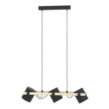 Eglo Hornwood natúr-fekete függesztett lámpa (EG-43517) E27 3 izzós IP20