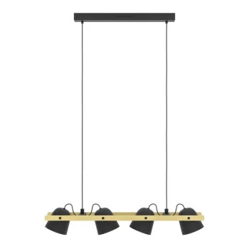 Eglo Hornwood-Z fekete-barna LED függesztett lámpa (EG-900883) LED 4 izzós IP20