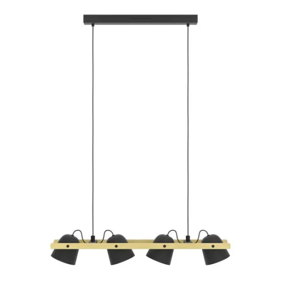 Eglo Hornwood-Z fekete-barna LED függesztett lámpa (EG-900883) LED 4 izzós IP20