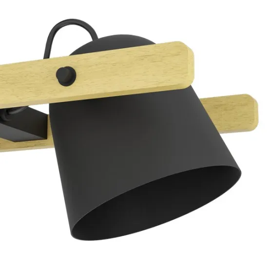 Eglo Hornwood-Z fekete-barna LED függesztett lámpa (EG-900883) LED 4 izzós IP20