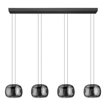 Eglo Hortunas fekete LED függesztett lámpa (EG-390433) LED 4 izzós IP20