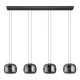 Eglo Hortunas fekete LED függesztett lámpa (EG-390433) LED 4 izzós IP20