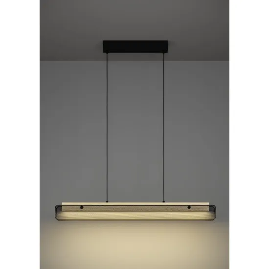 Eglo Kokomo-Z fekete-barna LED függesztett lámpa (EG-900702) LED 1 izzós IP20