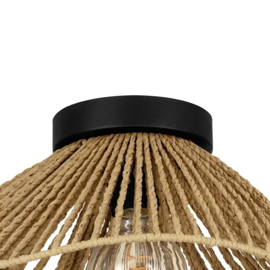 Eglo Lavister fekete-natúr mennyezeti lámpa (EG-44071) E27 1 izzós IP20