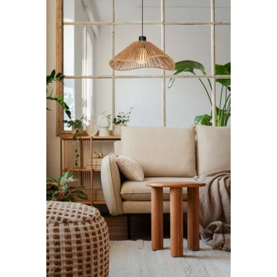 Eglo Lavister fekete-natúr függesztett lámpa (EG-44072) E27 1 izzós IP20