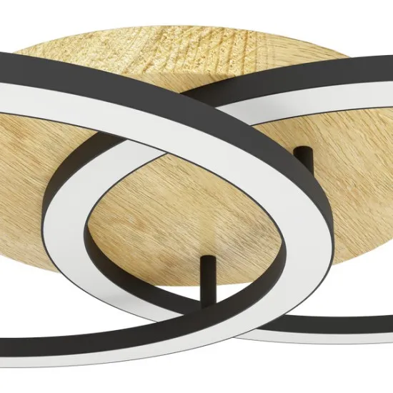 Eglo Lomaltas-Z fekete-barna LED mennyezeti lámpa (EG-901743) LED 4 izzós IP20