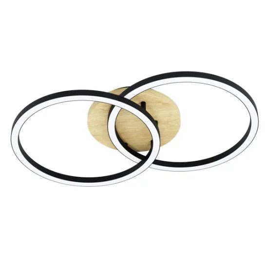 Eglo Lomaltas-Z fekete-barna LED mennyezeti lámpa (EG-901743) LED 4 izzós IP20