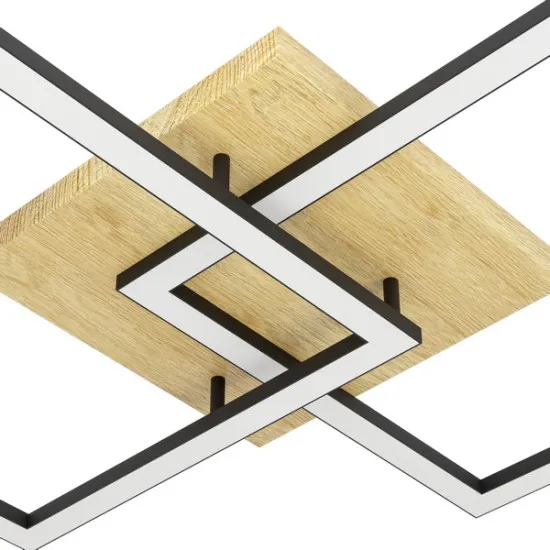 Eglo Lomaltas-Z fekete-barna LED mennyezeti lámpa (EG-901744) LED 4 izzós IP20