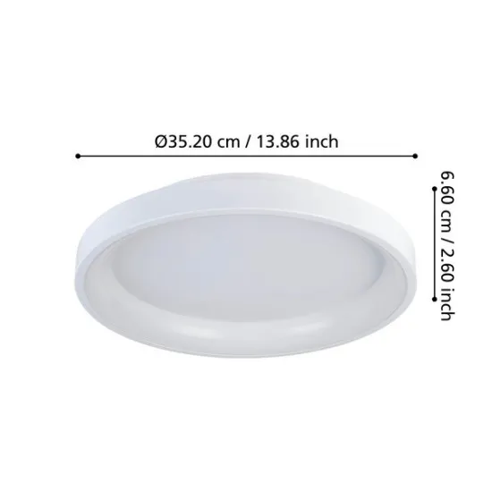 Eglo Loretello fehér LED mennyezeti lámpa (EG-901248) LED 1 izzós IP20