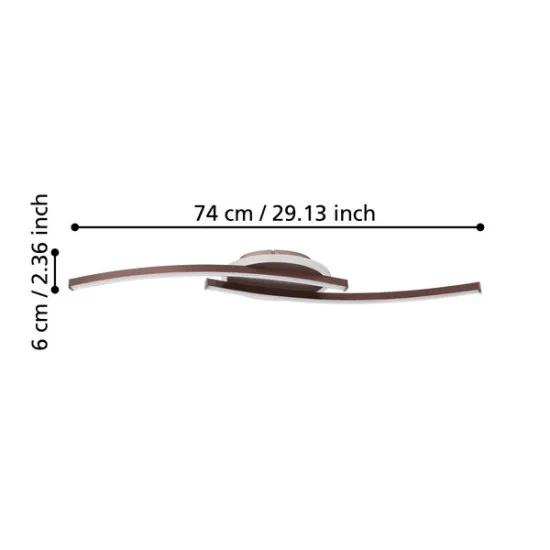 Eglo Lungolago bronz LED mennyezeti lámpa (EG-901221) LED 1 izzós IP20