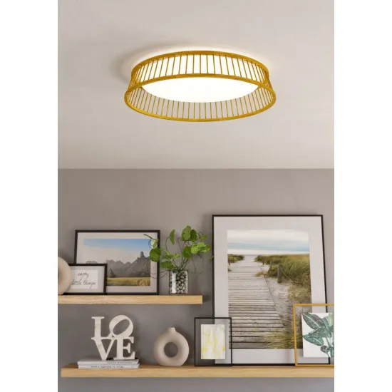 Eglo Luppineria natúr-fehér LED mennyezeti lámpa (EG-900797) LED 1 izzós IP20