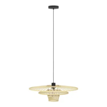 Eglo Lydney fekete-natúr függesztett lámpa (EG-44012) E27 1 izzós IP20