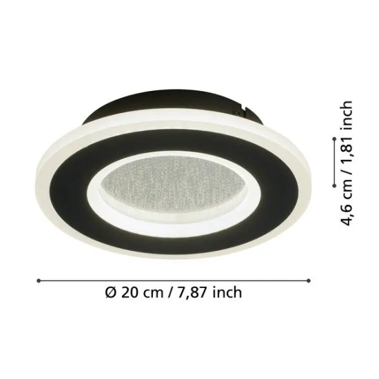 Eglo Macchioni fekete-fehér LED fali lámpa (EG-901237) LED 1 izzós IP20