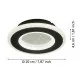 Eglo Macchioni fekete-fehér LED fali lámpa (EG-901237) LED 1 izzós IP20
