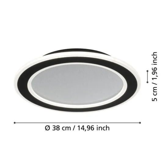 Eglo Macchioni fekete-fehér LED mennyezeti lámpa (EG-901238) LED 1 izzós IP20