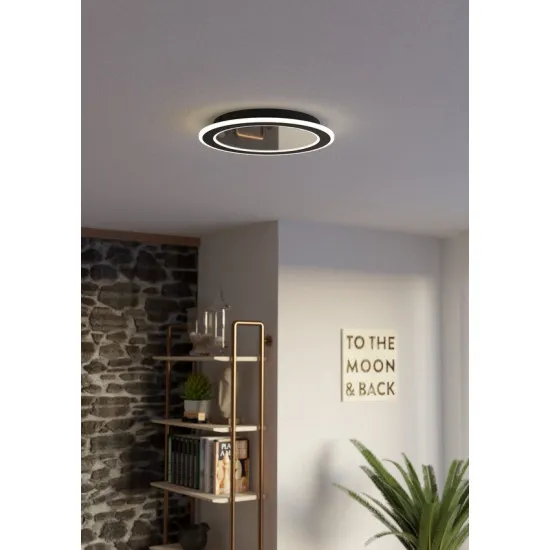 Eglo Macchioni fekete-fehér LED mennyezeti lámpa (EG-901238) LED 1 izzós IP20