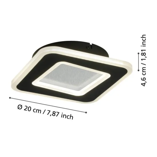Eglo Macchioni fekete-fehér LED fali lámpa (EG-901239) LED 1 izzós IP20