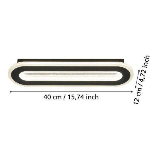 Eglo Macchioni fekete-fehér LED fali lámpa (EG-901242) LED 1 izzós IP20
