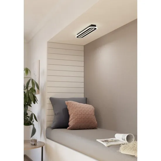 Eglo Macchioni fekete-fehér LED mennyezeti lámpa (EG-901243) LED 1 izzós IP20