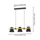 Eglo Maccles fekete-natúr függesztett lámpa (EG-43956) E27 3 izzós IP20