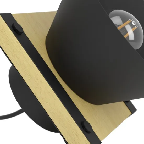 Eglo Maccles fekete-natúr asztali lámpa (EG-43959) E27 1 izzós IP20